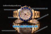 Rolex Yacht-Master II Chronograph Swiss Valjoux 7750 Automatic Yellow Gold Case with White Dial and Yellow Gold Bracelet - (BP)