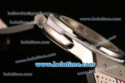 Hublot Big Bang Chrono Miyota OS20 Quartz Steel Case with White Leather Strap and White Dial