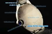 Cartier Ballon Bleu De Swiss ETA 2836 Automatic Steel Case/Bezel/Strap White Dial Roman Markers