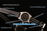 Breitling Avenger Seawolf Swiss ETA 2836 Automatic Stainless Steel Case with Black Leather Bracelet Black Dial and Numeral Markers