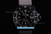 Rolex Submariner Pro-Hunter Oyster Perpetual Swiss ETA 2836 Automatic Movement With Black Dial and Case-White Nylon Strap