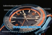 Omega Seamaster Planet Ocean GMT "Big Blue" Clone Omega 8906 Automatic PVD Case with Blue Dial and Blue Rubber Strap (EF)