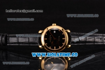 Vacheron Constantin Malte Swiss ETA 2824 Automatic Yellow Gold Case with Diamonds Markers and Black Dial