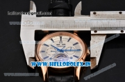 Omega De Ville Hour Vision Asia Automatic Rose Gold Case with White Dial and Blue Stick Markers