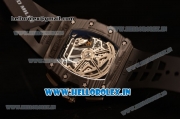 Richard Mille RM11-03 Swiss Valjoux 7750 Automatic Carbon Fiber Case Skeleton Dial With Arabic Numeral Markers Black Rubber Strap 1:1 Original(KV)