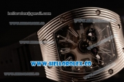 Richard Mille RM 018 Tourbillon Hommage a Boucheron Miyota 9015 Automatic Steel Case with Black Rubber Strap and Skeleton Dial