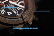 Breitling Super Avenger Swiss Valjoux 7750 Automatic Movement PVD Case with Black Dial and white Markers 48mm