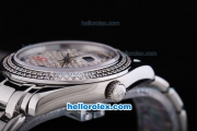 Rolex Day-Date Oyster Perpetual Automatic Full Diamond Bezel and Dial,Blue Round Bead Marking and Big Calendar