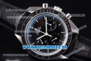 Omega Speedmaster Moonwatch Copy Venus 75 Manual Winding Steel Case with Black Dial Stick Markers and White Hands (EF)