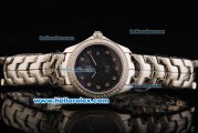 Tag Heuer Link 200 Meters Original Swiss Quartz Movement Full Steel with Black MOP Dial and Diamond Markers/Bezel-Lady Model