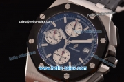 Audemars Piguet Royal Oak Offshore Chronograph Swiss Vljoux 7750-DD Automatic Steel Case with Black Dial Stick Markers and Stick Markers