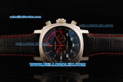 Ferrari California Chronograph Miyota Quartz Movement Steel Case with Black Dial and Black Leather Strap