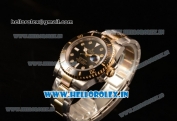 Rolex Submariner Swiss ETA 2836 Automatic Two Tone Case/Bracelet with Black Dial Diamonds (BP)