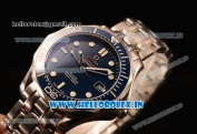 Omega Seamaster 300M Swiss ETA 2824 Automatic Steel Case With Blue Dial And Blue Ceramic Bezel