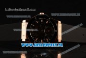 Hublot Classic Fusion Skeleton Tourbillon Rose Gold/PVD Case Asia Auto with Skeleton Dial and Black Leather Strap