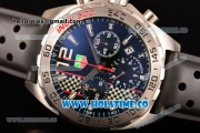 Tag Heuer Formula 1 Miyota OS20 Quartz Steel Case with Stick Markers Rubber Strap and Blue Dial