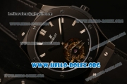 Hublot Classic Fusion Tourbillon Swiss Tourbillon Manual Winding PVD Case with Black Dial and Black Rubber Strap (ZF)