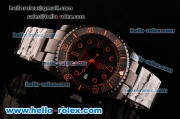 Rolex Sea-Dweller Bamford Asia 2813 Automatic PVD Case with PVD Strap Black Dial Orange Markers