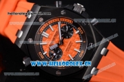 Audemars Piguet Royal Oak Offshore Diver Chronograph Clone AP Calibre 3126 Automatic PVD Case Orange Dial Orange Rubber Strap and Stick Markers (EF)