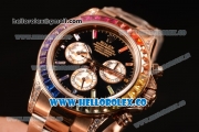 Rolex Daytona Rainbow 316L Steel Case With Clone Rolex 4130 1:1 Clone 116509 EF