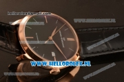 Girard Perregaux 1966 9015 Auto Rose Gold Case with Black Dial and Black Leather Strap