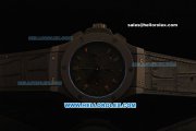 Hublot Big Bang Swiss Valjoux 7750 Automatic Movement PVD Case with Black Leather/Rubber Strap