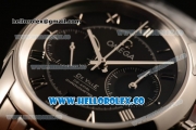 1:1 Omega De Ville Co-Axial Chrono Clone Omega 9300 Automatic Steel Case with Black Dial and Steel Bracelet - (EF)