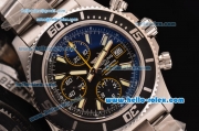 Breitling Superocean Chronograph II Swiss Valjoux 7750-SHG Automatic Steel Case with Stick Markers and Black Dial