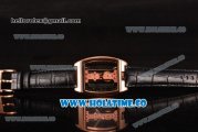 Corum Golden Bridge Asia Automatic Rose Gold Case with Black Dial and Stick Markers