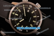 IWC Aquatimer Vintage 1967 Asia Automatic Steel Case with Black Dial Stick Markers and Black Rubber Strap