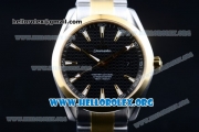 Omega Seamaster Aqua Terra 150M Clone Omega 8500 Automatic Two Tone Case/Bracelet with Black Dial (YF)