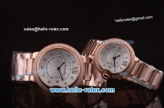 Cartier Ballon Bleu De Miyota Quartz Movement Rose Gold Case and Strap with Diamond Bezel/Markers