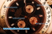 Rolex Daytona Chronograph Miyota Quartz Movement Full Rose Gold and Black Dial - RG Markers