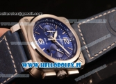 Bell Ross BR03-94 Valjoux 7750 Chrono Auto 316L Steel Case With Blue Dial Calfskin Strap