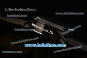 Tag Heuer Carrera Mikrotourbillons Chrono Swiss Quartz PVD Case with Black Leather Bracelet and Black Dial