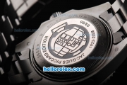 Rolex Sea-Dweller Pro-Hunter Automatic Movement PVD Case with Black Dial-White Markers and Ceramic Bezel-PVD Strap