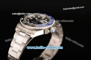 Rolex GMT-Master II 3186 Automatic Full Steel with Black Dial White Markers and Blue/Black Bezel