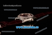 Rolex Day-Date Asia 2813/Swiss ETA 2836/Clone Rolex 3135 Automatic Steel Case with Burgundy Dial and Stick Markers (BP)