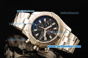 Breitling Super Avenger Chronograph Swiss Valjoux 7750 Automatic Movement Full Steel with Black Dial-1:1 Original