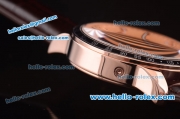 Chopard Chronometer Automatic Rose Gold Case with Orange Dial and Brown Leather Strap