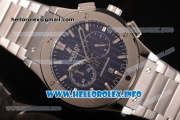 Hublot Classic Fusion Chrono Miyota Quartz Stainless Steel Case/Bracelet with Black Dial Stick Markers