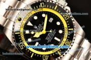 Rolex Sea-Dweller Deepsea Asia 2813 Automatic Steel Case/Strap with Black Dial and Yellow Diver Index