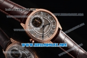 Cartier Drive de Cartier Flying Tourbillon Swiss Tourbillon Manual Winding Rose Gold Case with Grey Dial and Roman Numeral Markers