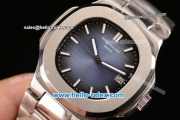 Patek Philippe Geneve Nautilus Automatic Steel Case with White Stick Markers and Steel Strap