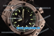 Hublot King Power Oceanographic Diver 4000 Swiss ETA 2892 Automatic Titanium Case with Black Dial and Black Rubber Strap