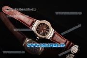 Patek Philippe Nautilus Asia Automatic Steel Case with Brown Dial and White Sitck Markers