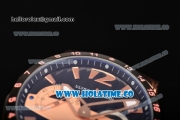 Ulysse Nardin El Toro / Black Toro Asia Automatic Rose Gold Case with Stick Markers Black Dial and PVD Bezel