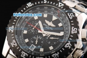 Breitling Skyracer Automatic Movement Steel Case with PVD Bezel and Black Dial