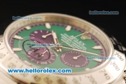 Rolex Daytona II Chronograph Swiss Valjoux 7750 Automatic Movement Full Steel with Green Dial and White Markers