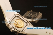 Cartier Santos 100 Swiss ETA 2671 Automatic Steel Case with Diamond Bezel and Beige Dial - 1:1 Original
